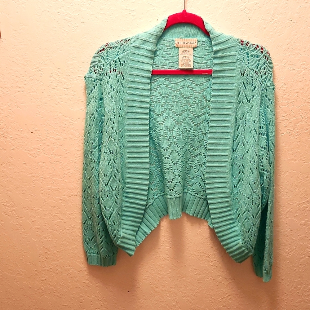 Womens XL White Stag turquoise sweater new without tag